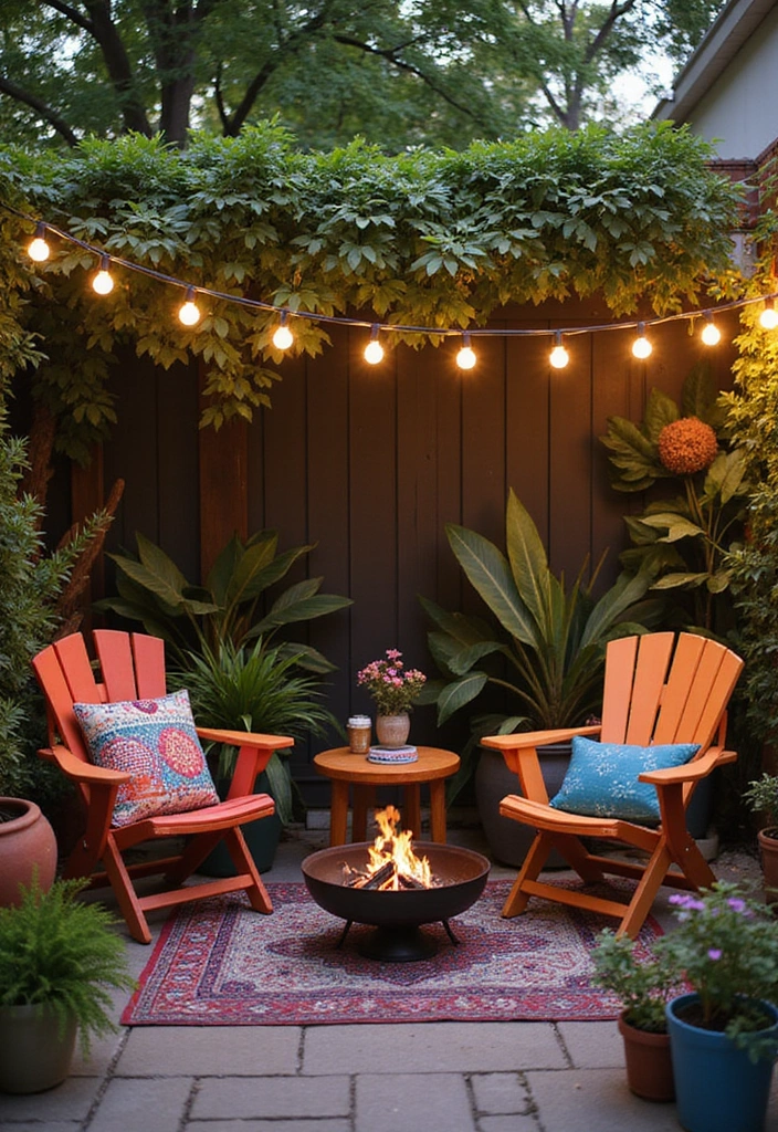 22 RV Yard Ideas for Outdoor Living - 1. Cozy Outdoor Seating Nook
