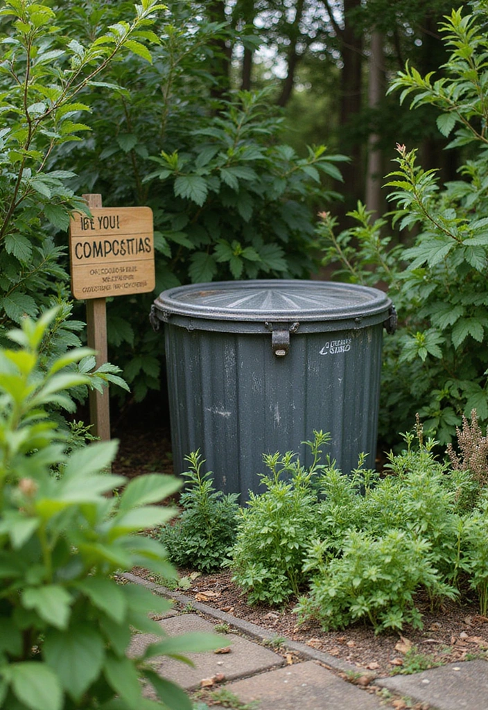22 RV Yard Ideas for Outdoor Living - 12. Eco-Friendly Composting Station