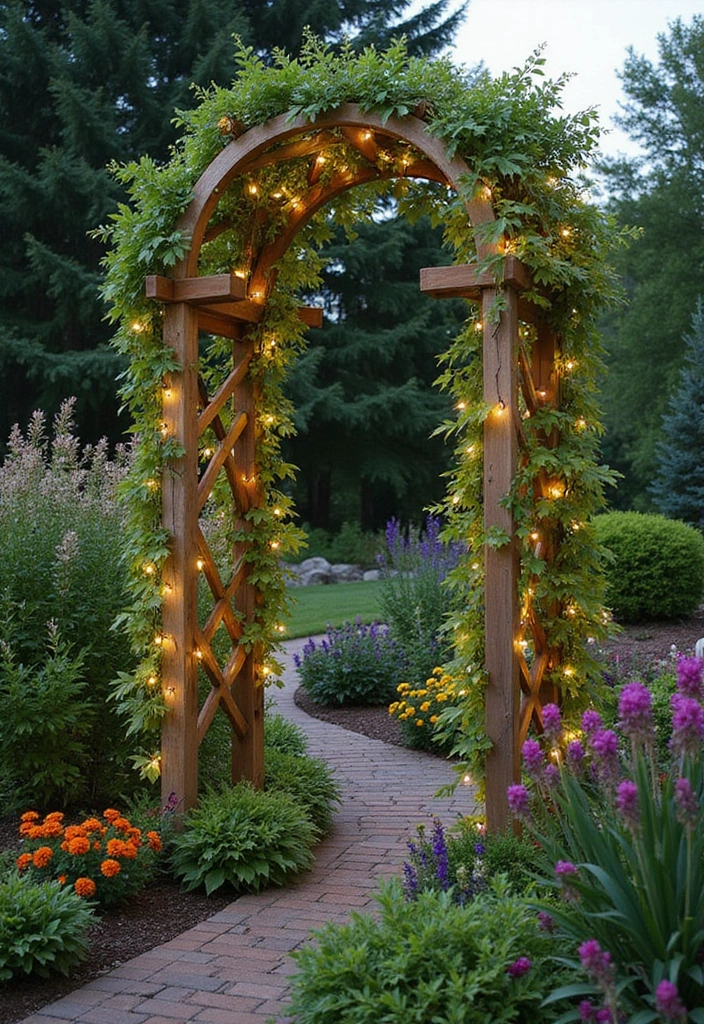 22 RV Yard Ideas for Outdoor Living - 15. Charming Garden Trellis