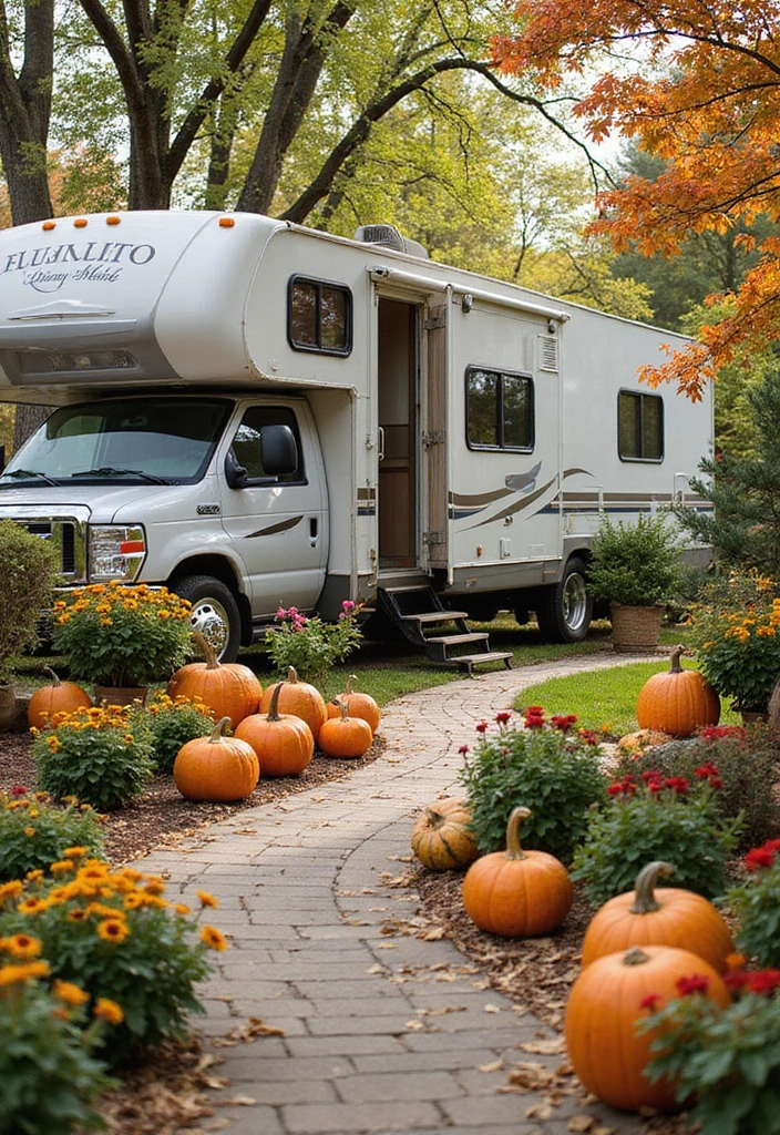 22 RV Yard Ideas for Outdoor Living - 20. Seasonal Decor Changes