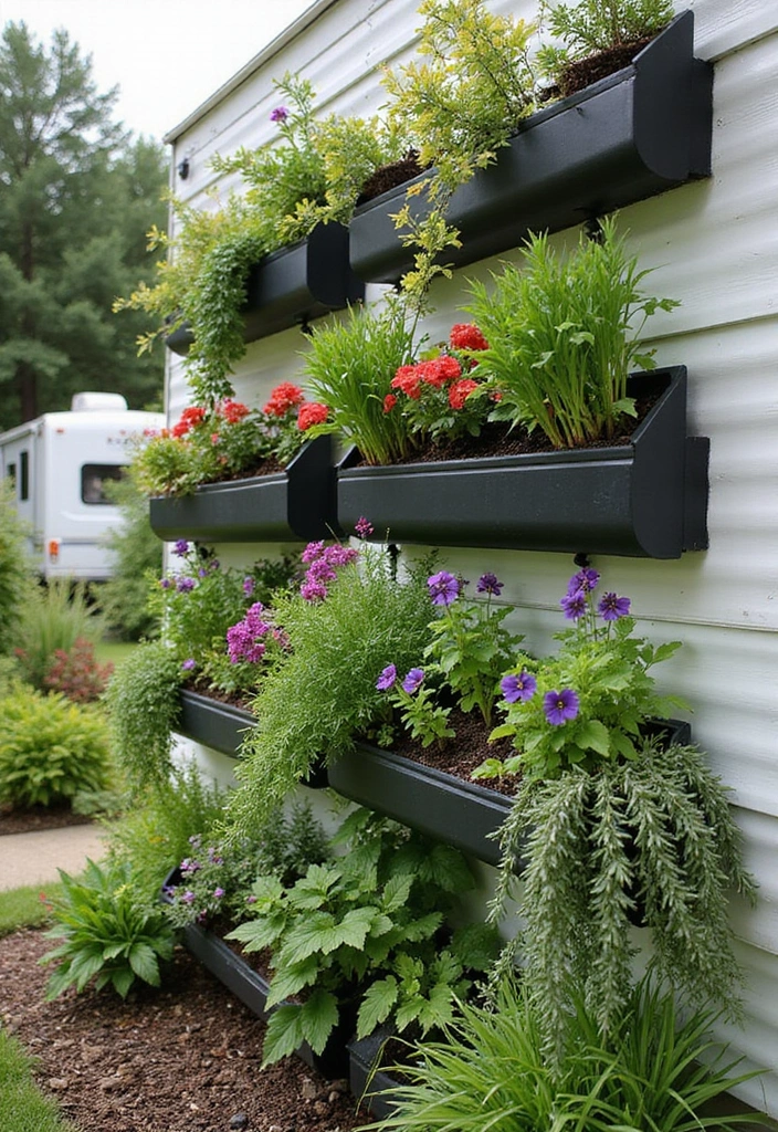 22 RV Yard Ideas for Outdoor Living - 5. Lush Vertical Gardens