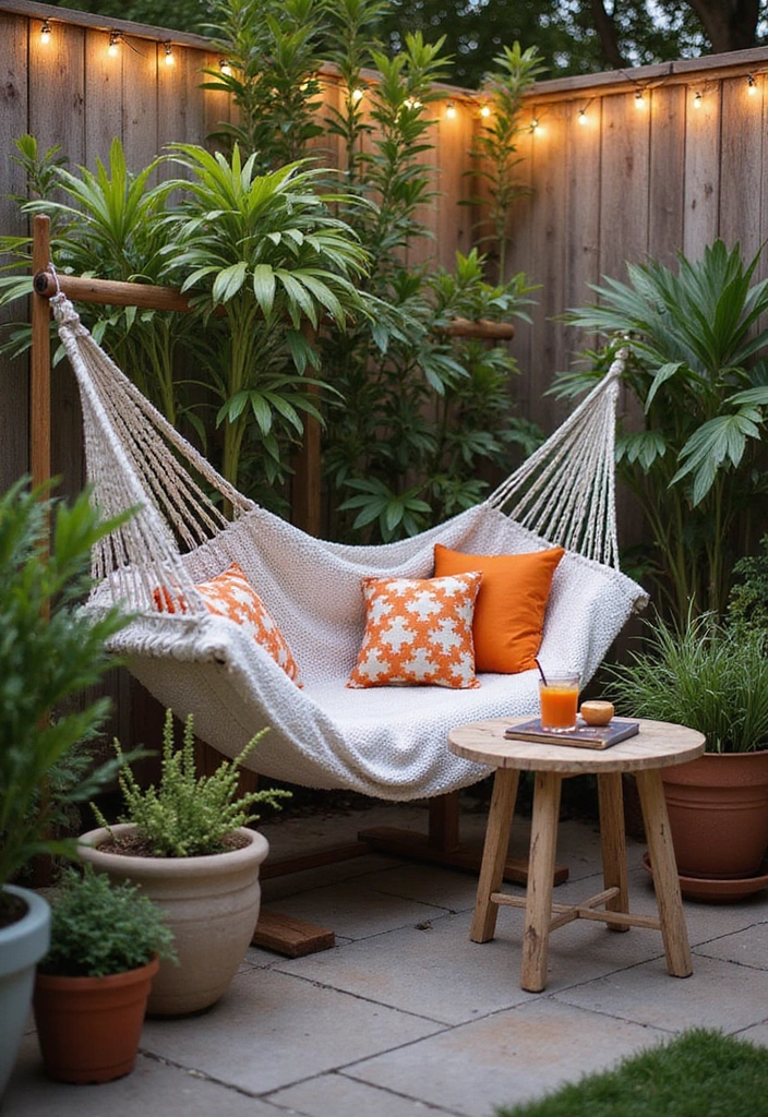 24 Hammock Ideas for Your Backyard: Elevate Your Outdoor Living - 1. Cozy Corner Hammock Setup