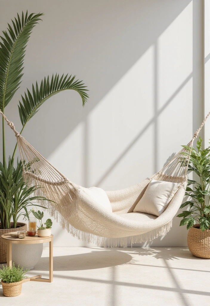 24 Hammock Ideas for Your Backyard: Elevate Your Outdoor Living - 5. Minimalist Hammock Design