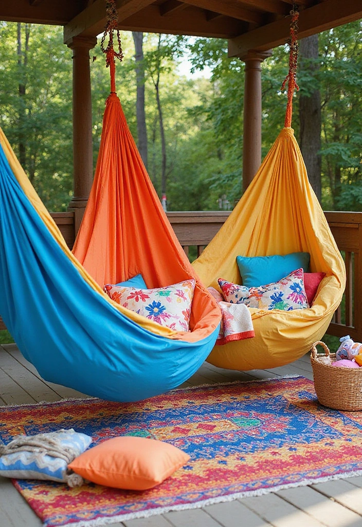 24 Hammock Ideas for Your Backyard: Elevate Your Outdoor Living - 6. Family-Friendly Hammock Setup