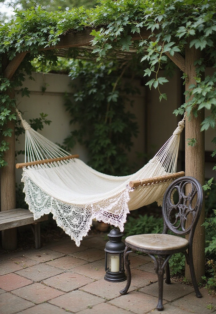 24 Hammock Ideas for Your Backyard: Elevate Your Outdoor Living - 9. Vintage Charm Hammock Setup