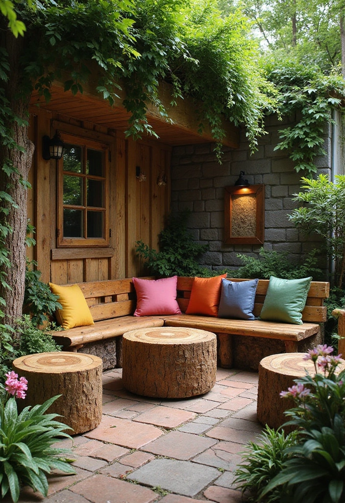 24 Minecraft Garden Ideas - 10. Themed Seating Areas