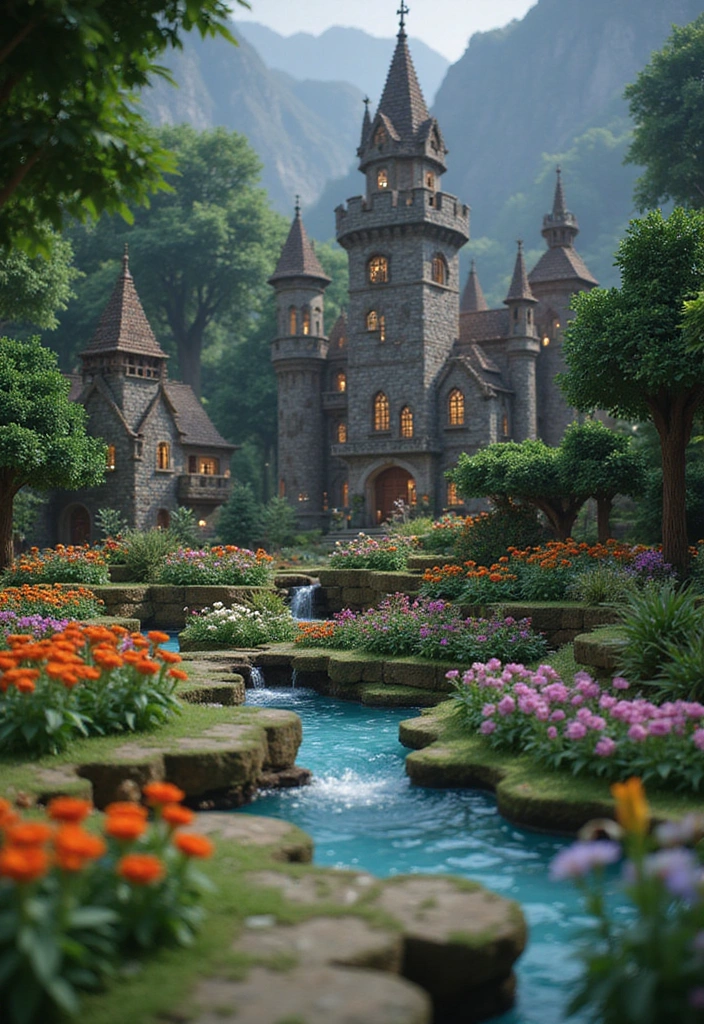 24 Minecraft Garden Ideas - 11. Fairy Tale Elements