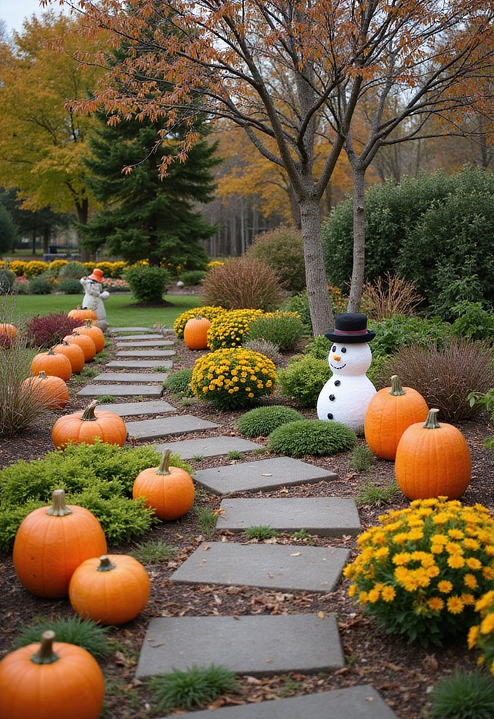 24 Minecraft Garden Ideas - 15. Seasonal Decorations