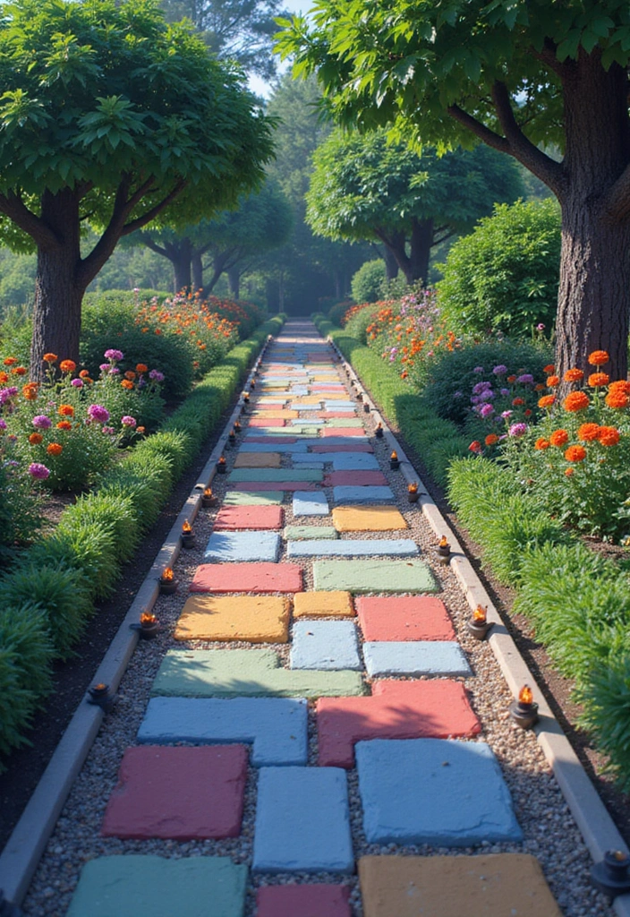 24 Minecraft Garden Ideas - 2. Pixelated Pathways
