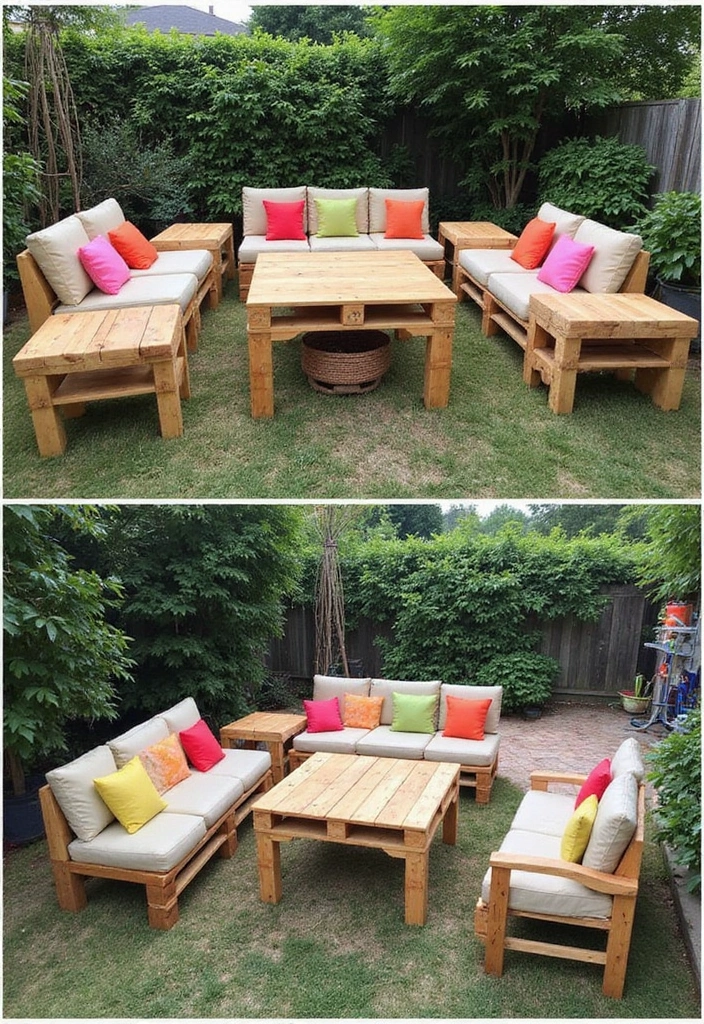 24 Minecraft Garden Ideas - 7. Blocky Garden Furniture