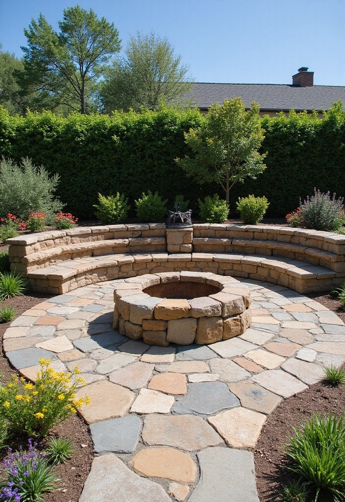 24 Paver Patio Ideas for Sustainable Outdoor Living - 1. Rustic Stone Paver Patio