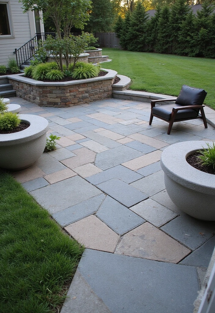 24 Paver Patio Ideas for Sustainable Outdoor Living - 2. Geometric Paver Patterns