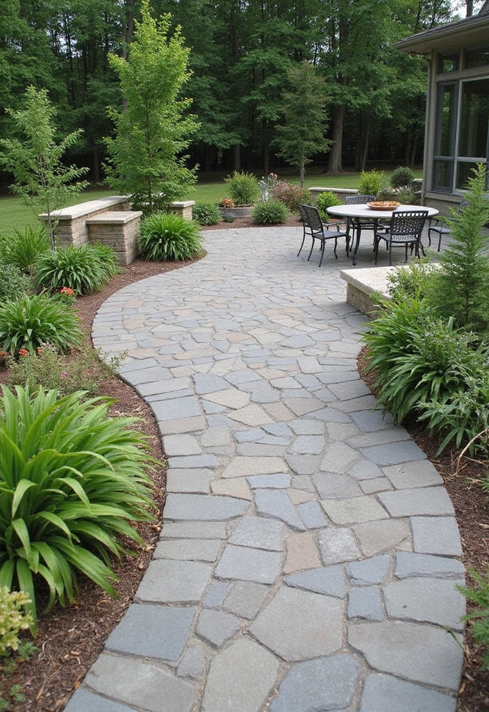 24 Paver Patio Ideas for Sustainable Outdoor Living - 23. Paver Patio with Sustainable Drainage