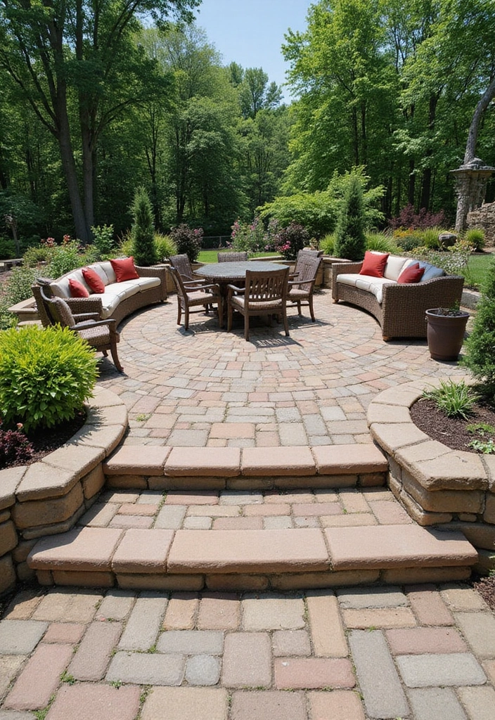 24 Paver Patio Ideas for Sustainable Outdoor Living - 8. Multi-Level Paver Patios