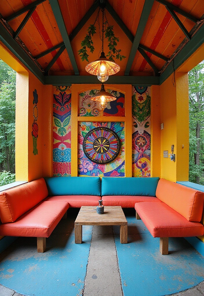 25 Pool Pavilion Ideas for Luxurious Outdoor Living - 13. Artistic Pavilion